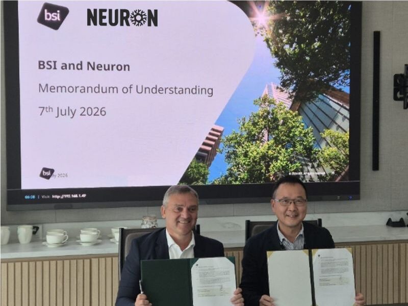 Neuron Digital และ BSI ลงนามในบันทึกความเข้าใจ (MoU) เพื่อเร่งการขับเคลื่อนการเปลี่ยนผ่านสู่ดิจิทัลและสร้างการเปลี่ยนแปลงเชิงบวกในภาคส่วนสิ่งแวดล้อมสรรค์สร้าง (Built Environment)